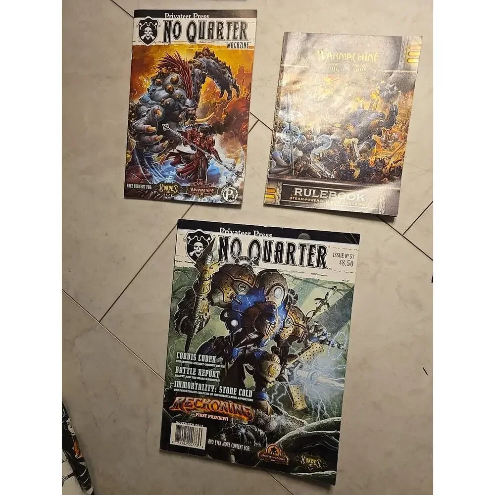 Lot of 7 Vintage Privateer Press No Quarter and Warmachine RPG Catalog Magazines